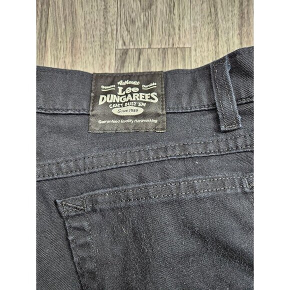 (3/$35) Lee Dungarees Juniors Size 7 Flare Pockets Black Denim Jeans - Picture 4 of 11